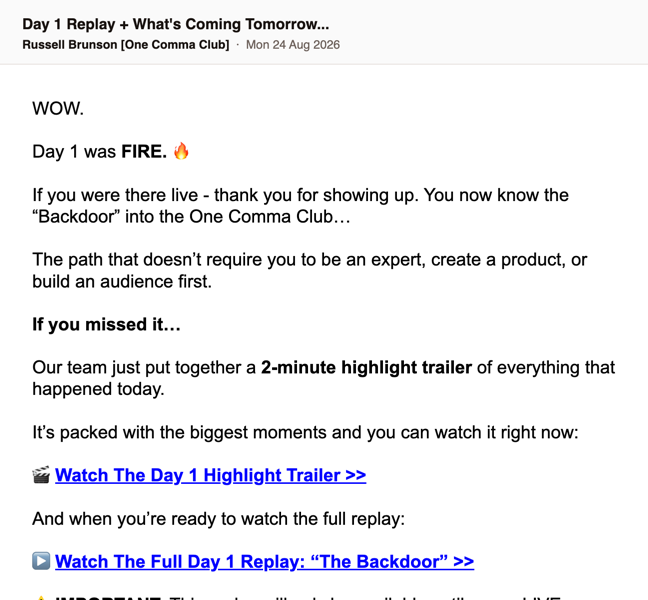 12 · Day 1 Replay + What's Coming Tomorrow