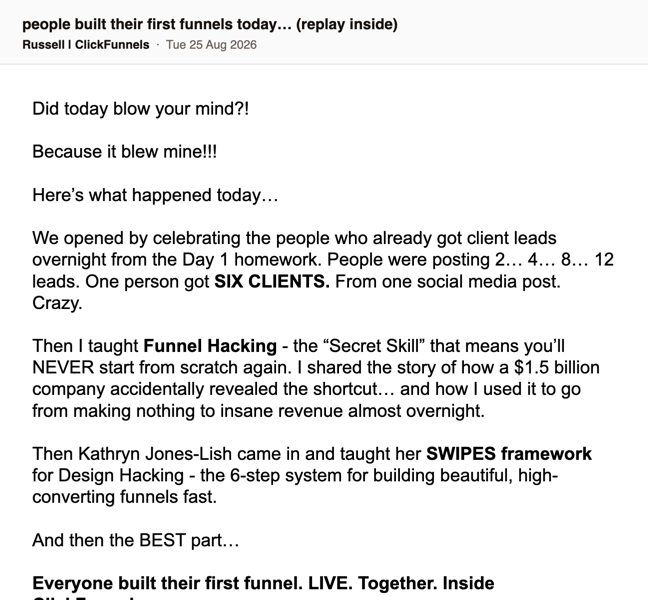 17 · people built their first funnels today