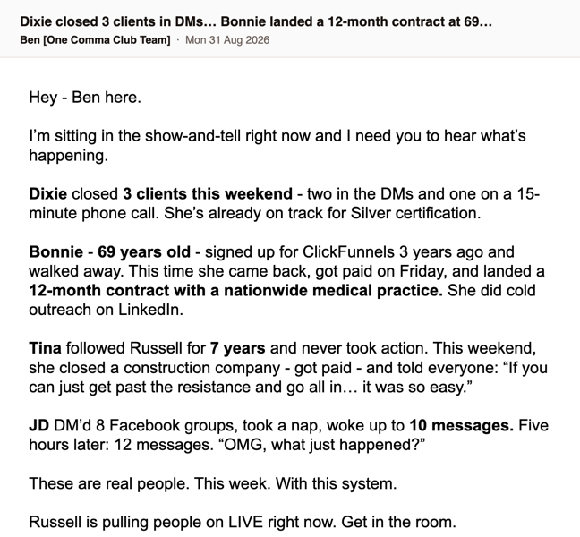 42 · Dixie closed 3 clients in DMs